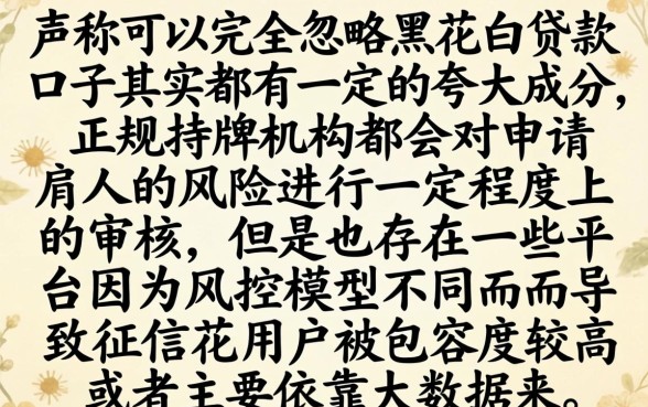 无视黑花白的口子有哪个，归集五个秒批网贷轻松贷的口子