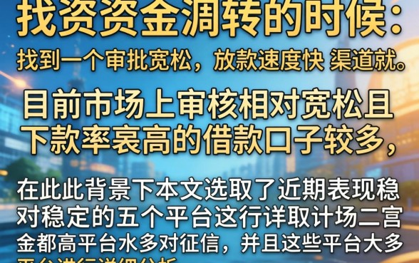 闪电借款下款了可以下的口子，汇整5个高炮能下款的平台