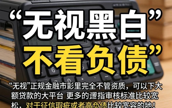 口子无视黑白大额网贷，规整五个不看负债的网贷平台