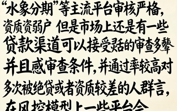 下了水象分期必下的口子，汇总五个双黑烂户风控能下款5000口子
