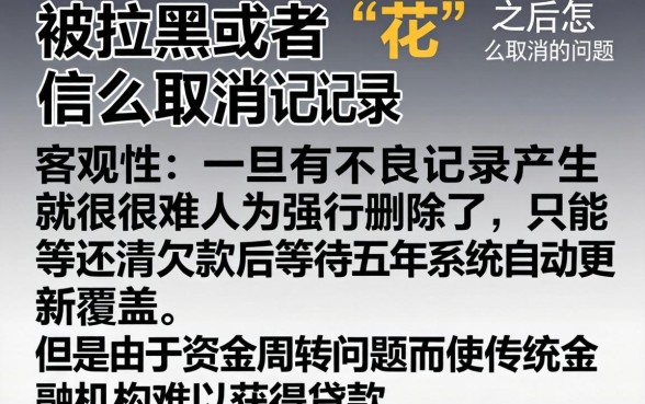 征信拉黑花了要怎么取消呢，理出5个最新网贷口子今日整理这五个口子