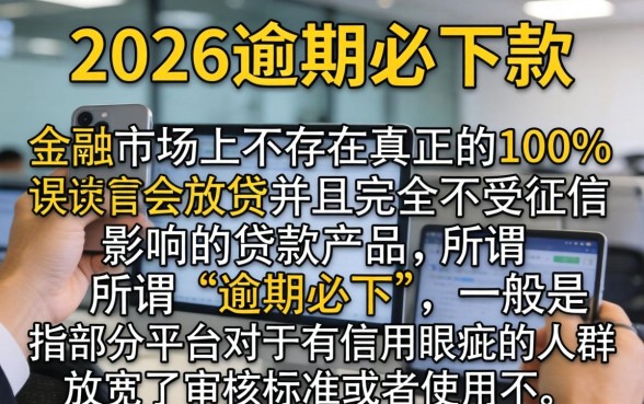 2026逾期必下款口子，遴选五个无视征信黑白100%秒下网贷软件