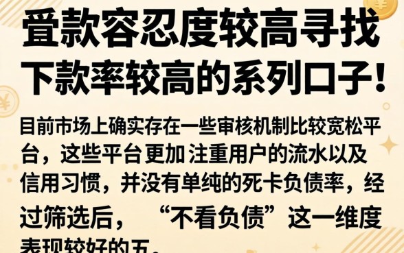 什么系列的口子好下款,遴选五个不看负债的网贷app