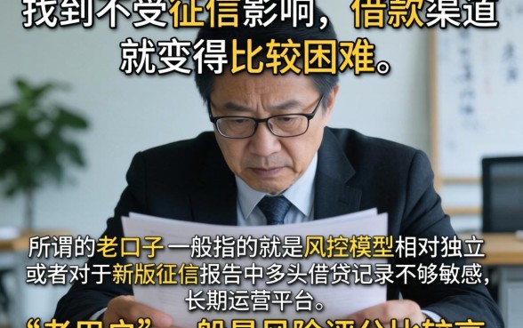 老的贷款口子平台，条列5个真正无视征信花的平台