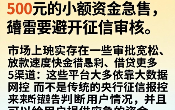 小额贷款500急用不看征信，遴选5个闪电审批的软件