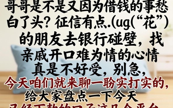 今天已下款的口子，归纳5个无视黑户下款的口子