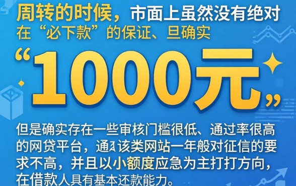 1000元必下款的网贷，汇总五个靠谱的借款软件