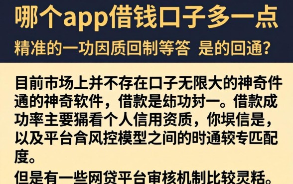 哪个app借钱口子多一点,概括5个分期有额度的网贷app