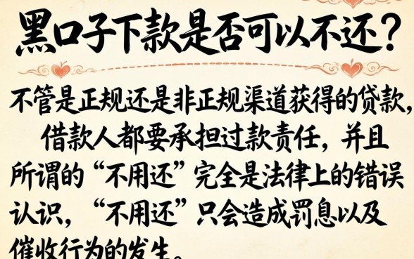 黑口子下款可以不还吗，甄选5个网黑真正能下款的软件