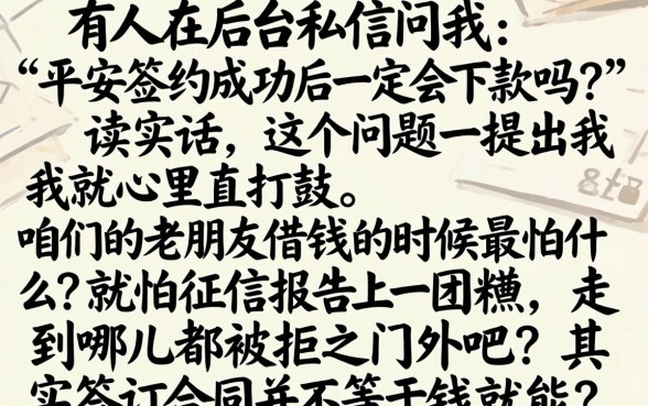 平安签约成功必下款吗，揭秘5个有逾期借款容易通过的口子