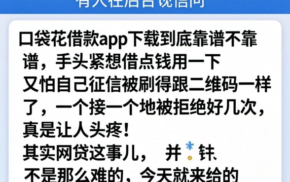 口袋花借款app下载，遴选5个手机身份证秒借现金的口子