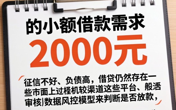 2000借款软件，筛选五个征信不好负债高的口子
