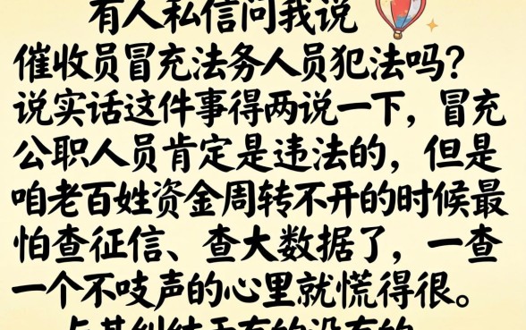 催收员冒充法务人员犯法吗，汇总五个无视黑白100%秒下网贷口子