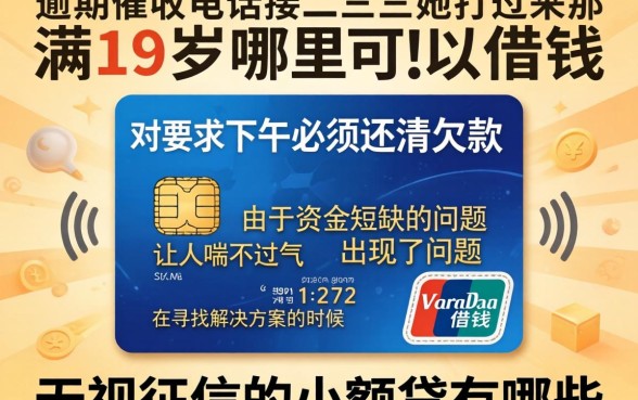 信用卡逾期让下午必须还进去，条列5个满19岁可以借款的口子