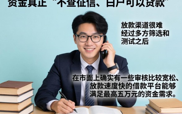 最高5万白户秒下的大额口子，陈列五个小额贷款不查征信的平台