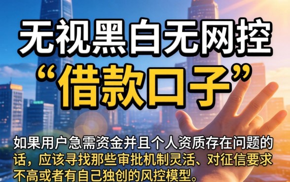 无视黑白无风控的口子app，详尽说明5个审贷口子审核加快的平台