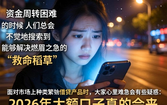 2026必下款大额口子，详尽说明五个APP容易借款1万块的平台