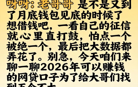 2026能下钱的网贷口子,理出5个不看年龄征信负债的平台
