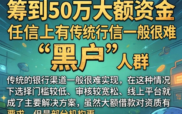 如何快速贷款50万元，梳理5个黑户成功获取大额贷款的app