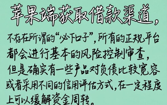 大家有没有必下的苹果口子，概览五个不看负债和征信的软件