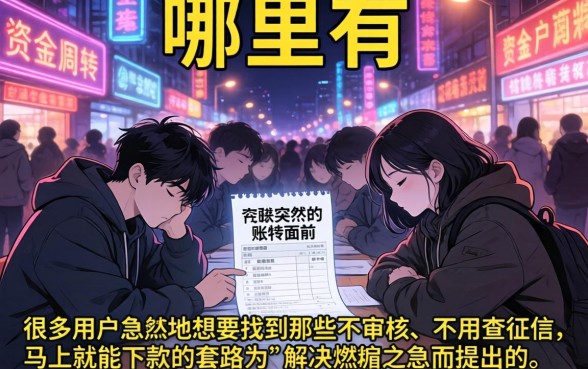 不审核不查征信秒下款的口子，枚举五个借款申请快的平台