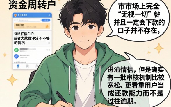 20岁的贷款口子，详细阐述5个无视征信大数据当前逾期下款的口子