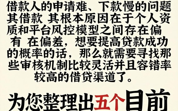 为什么我在网贷平台申请下款，理出5个无论黑白户秒下款的贷款平台