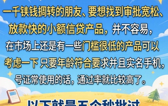 一千块钱什么口子好下款，归纳五个秒批通过的网贷平台