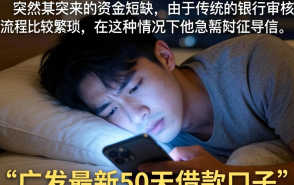 广发最新50天借款口子，条列五个黑户借款口子