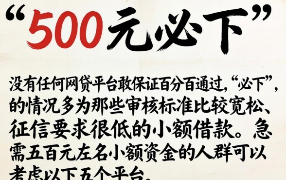 500口子必下的，整合5个网贷大口子轻松借软件
