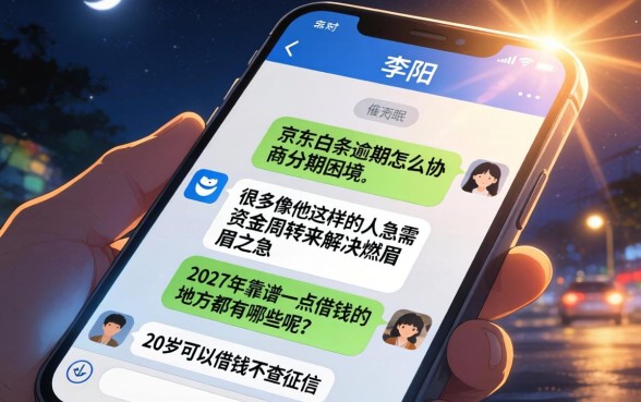 京东白条逾期如何协商分期,热忱推荐五个20岁可以借钱平台不查征信的平台