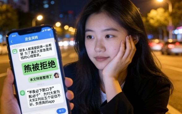 半夜必下款的口子，胪列5个征信不好负债高的app