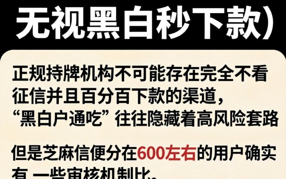 2026无视黑白秒下网贷口子，精选5个芝麻信用600贷款平台