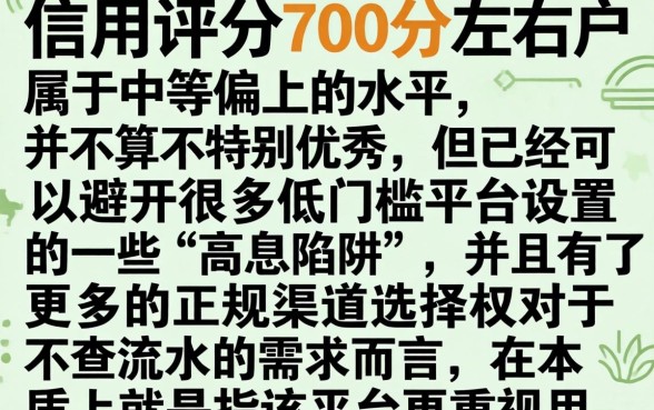700分能下的口子,筛选五个不查流水的小额度贷款口子