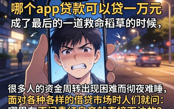 哪个app贷款可以贷一万元，规整五个无视一切是人就下款的口子