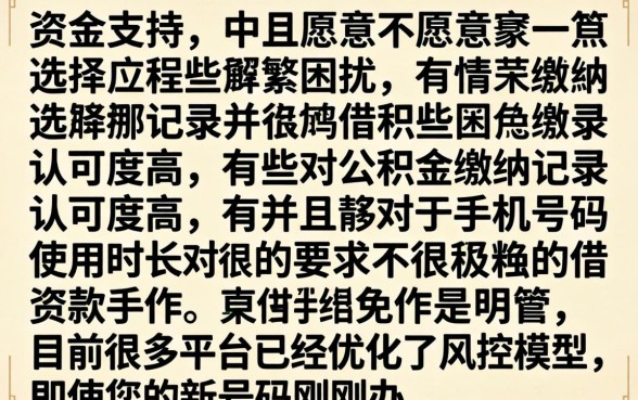 如何快速获得公积金贷款，概览5个新手机号容易下款的软件