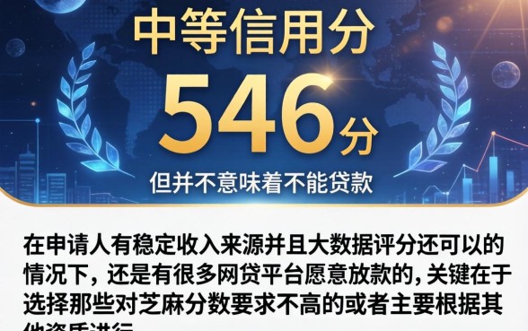 芝麻信用546能贷款吗，详细阐述5个分期有额度的网贷口子