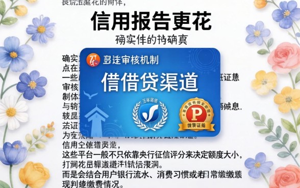 征信非常花能下款的口子，深入剖析五个看银行流水的网贷口子