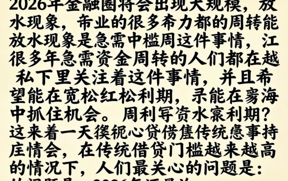 2026年口子打放水,揭秘五个不看征信的借钱app