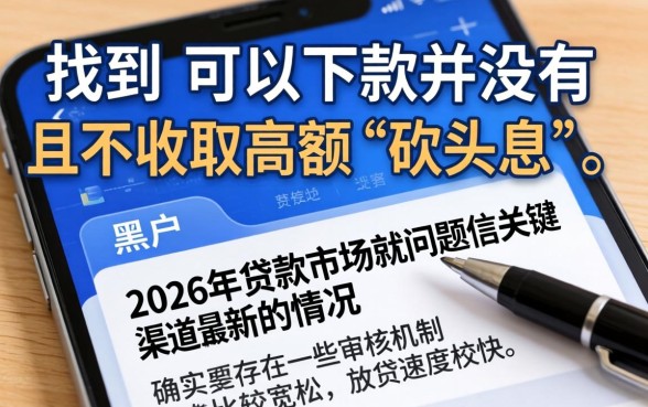 2026下款快的黑户口子，理出5个黑白贷款不是高炮的口子
