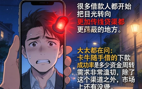 卡牛随手借下款成功率如何，理出五个网贷大口子轻松借口子