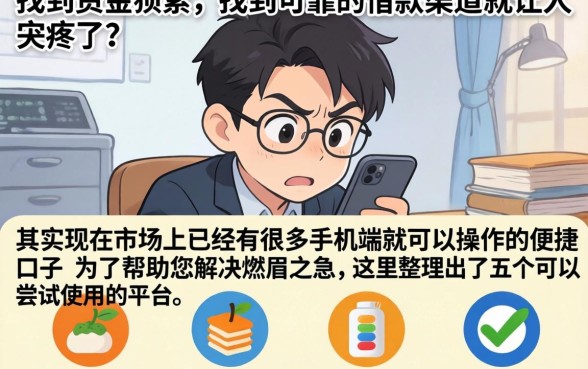 手头金借款口子在那里，条列5个手机上可以借钱的app