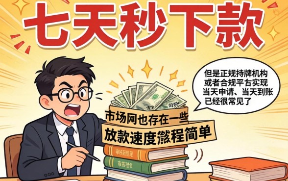七天秒下款的口子，热忱推荐5个借款快的网贷软件