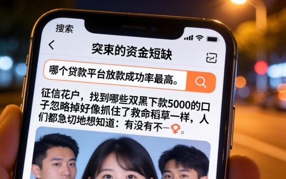 哪个贷款平台下款成功率最高，条列5个无视双黑下款5000的口子