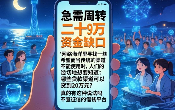 哪些贷款口子可以贷20万，汇总5个不看征信的借钱平台