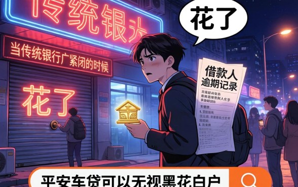 平安车贷能无视黑花白户吗，理出5个高炮能下款的平台