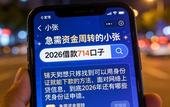 2026借款714口子,规整五个凭身份证借款的软件