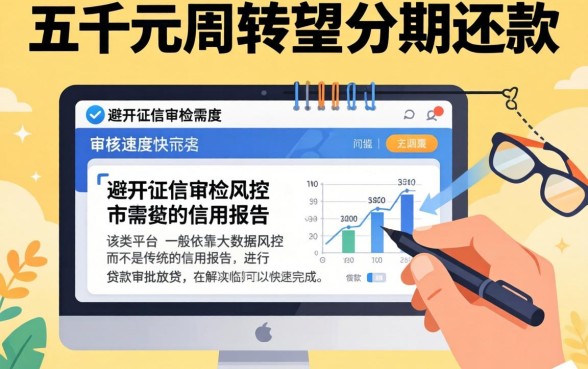 私人借钱分期还款，遴选五个急用钱5000快审快贷无需征信平台