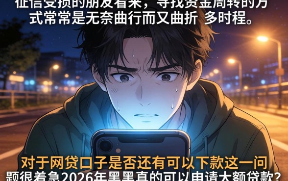 还有什么网贷口子可以下款，整合5个黑户可以做大额贷款口子