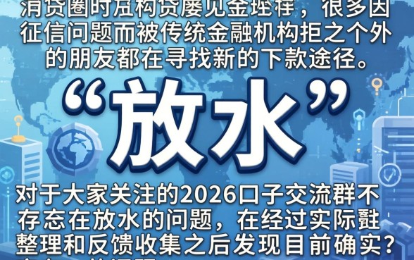 2026口子交流群放水，梳理5个不看征信网贷平台放款快的口子